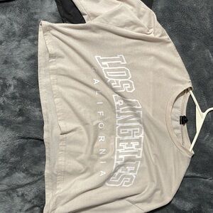 Beige Los Angeles Crop Top